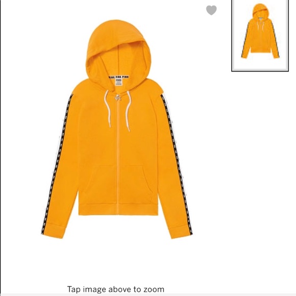 VS PINK FLEECE BAGGY CAMPUS PANT FULL ZIP SNAP SLEEVE HOODIE M LG - Picture 11 of 15